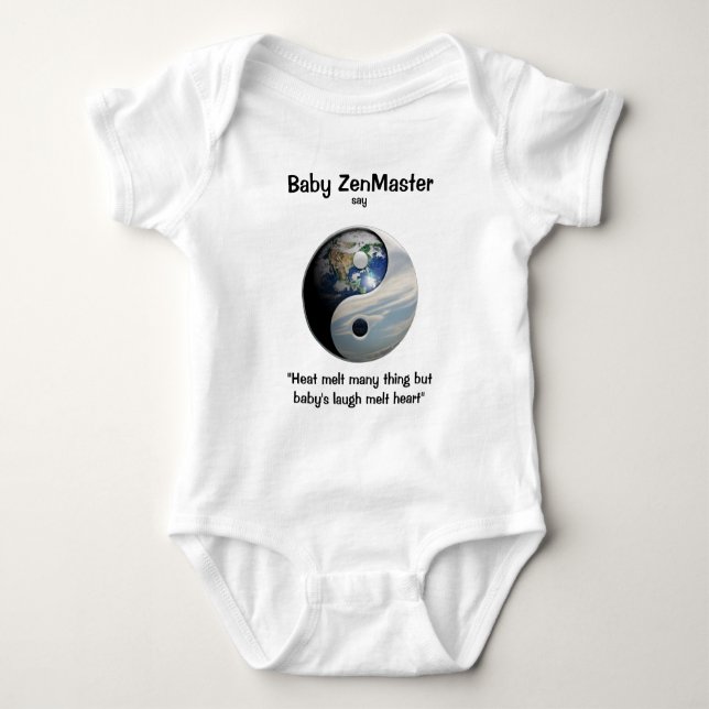 Body Para Bebê O bebê ZenMaster diz… (O personalize!) (Frente)
