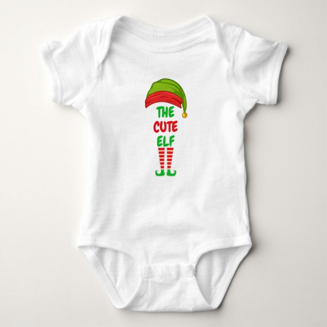 Body Para Bebê O Bonito Elf Baby Jersey (Frente)