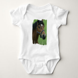 Body Para Bebê O cavalo árabe representa o t-shirt do bebê