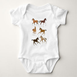 Body Para Bebê O cavalo Frisky Foals bebê uma parte