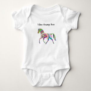 Body Para Bebê O cavalo herói do futuro personalizado
