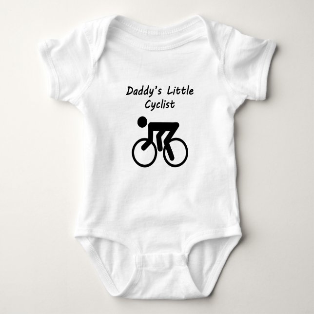 Body Para Bebê O ciclista pequeno do pai (Frente)