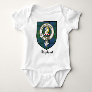 Body Para Bebê O clã de Oliphant Crest o Tartan do crachá