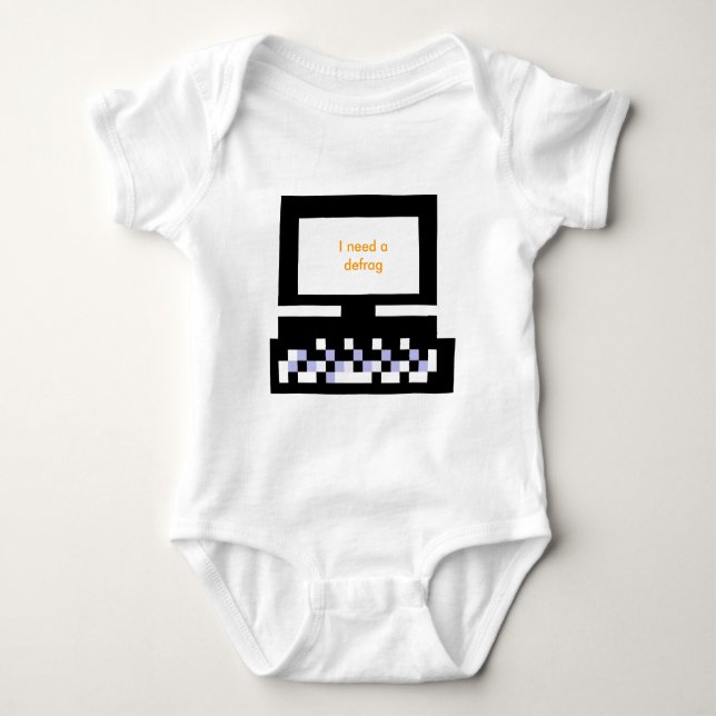 Body Para Bebê O computador Defrag das imagens da série do (Frente)