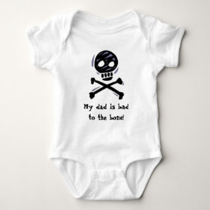 Body Para Bebê o crânio, meu pai é mau ao osso!