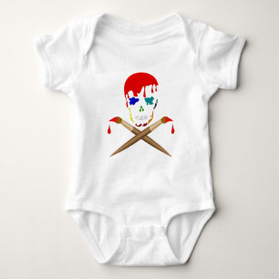 Body Para Bebê O crânio & os Crossbones do artista