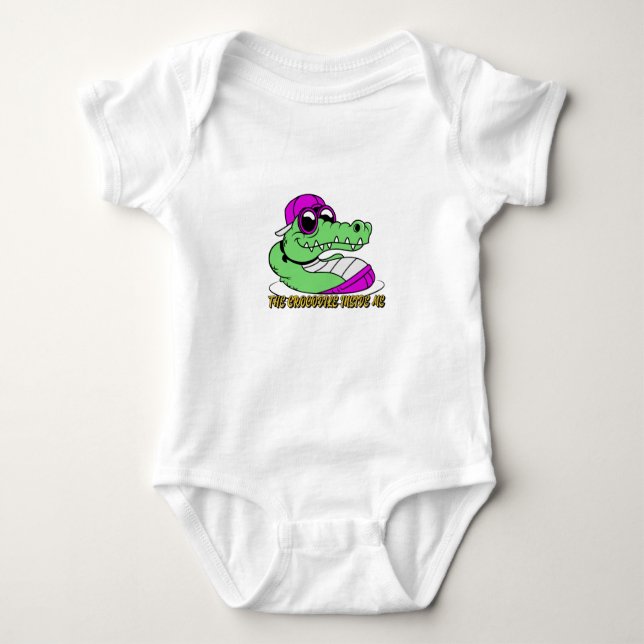 Body Para Bebê O Crocodilo dentro | linda design (Frente)