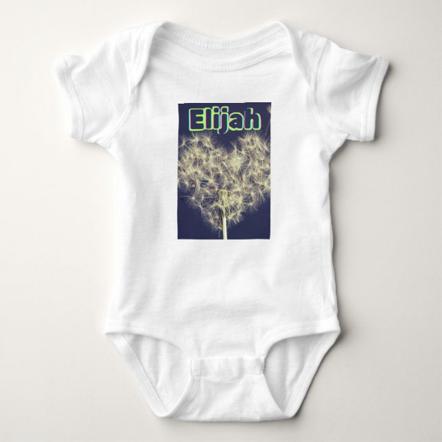 Body Para Bebê O Dandelion Sonha Com O Bebê Personalizado. (Frente)