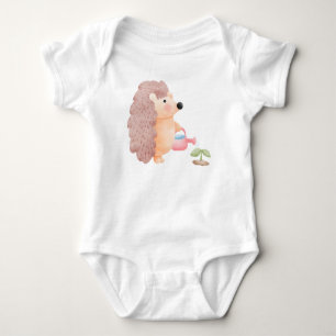 Body Para Bebê O desenho animado de ouriço de aquarela é uma usin
