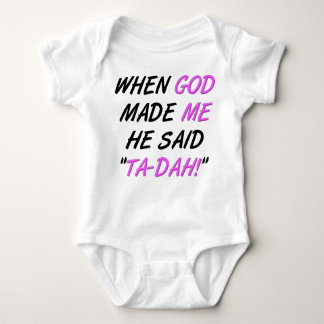 Body Para Bebê O deus disse o Bodysuit engraçado do Creeper do