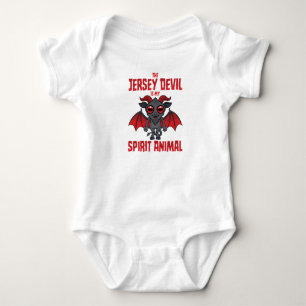 Body Para Bebê O Diabo de Jersey é Meu Animal Espiritual