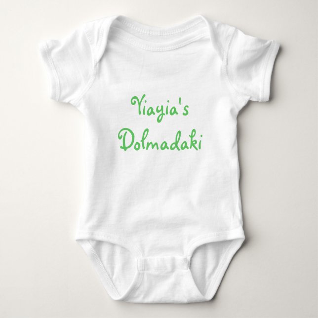 Body Para Bebê O Dolmadaki de Yiayia (Frente)