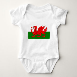 Body Para Bebê O dragão vermelho [bandeira de Wales]