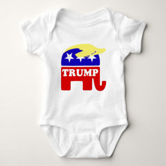 Body Para Bebê O elefante do republicano do Toupee de Donald