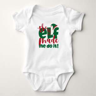 Body Para Bebê O Elf Fez-Me Fazê-Lo