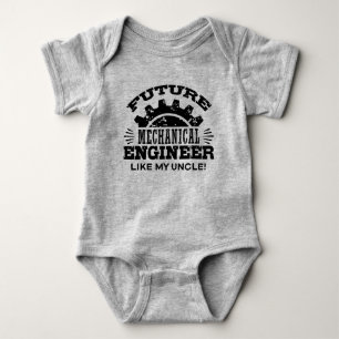Body Para Bebê O engenheiro mecânico futuro gosta de meu tio