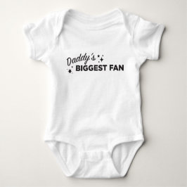 Body Para Bebê O fã o mais grande do pai no texto preto | bonito