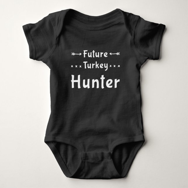 Body Para Bebê O Futuro de Bebê Caçador da Turquia (Frente)