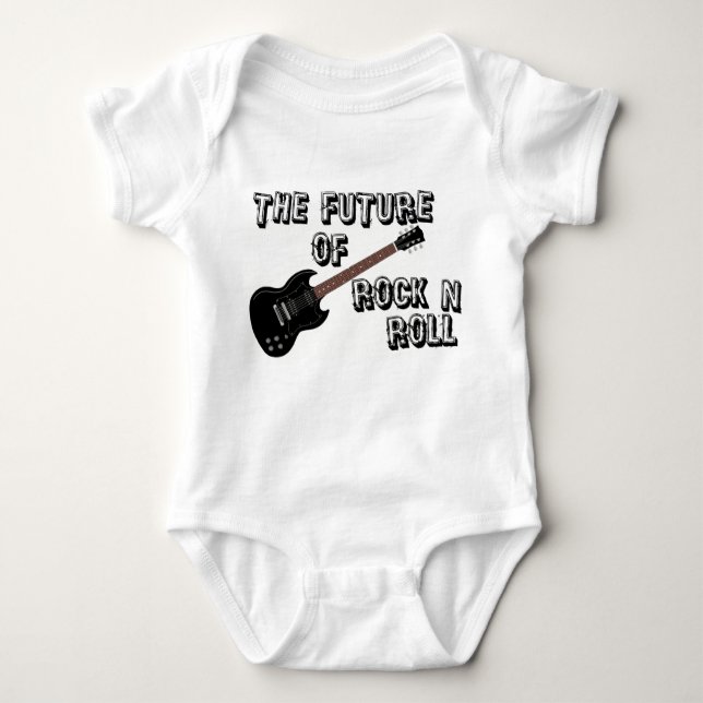 Body Para Bebê O futuro do rock and roll (Frente)