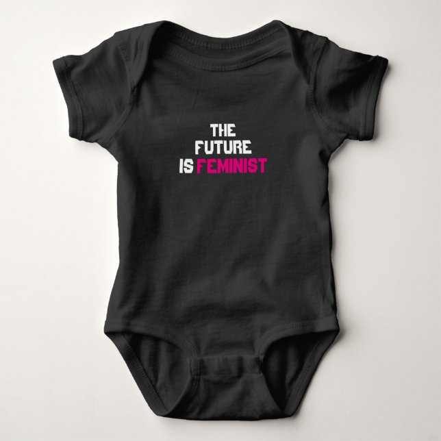 Body Para Bebê O futuro é Bodysuit infantil feminista (Frente)