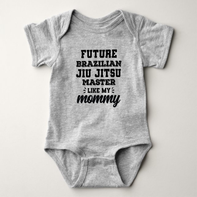 Body Para Bebê O Futuro Jiu Jitsu Mestre Como Minha Mamãe (Frente)