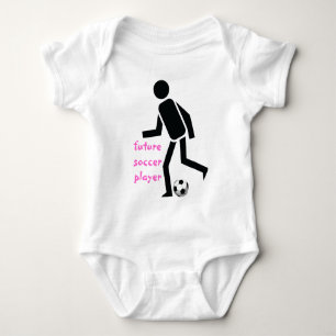Body Para Bebê O futuro jogador de futebol e bola personalizados