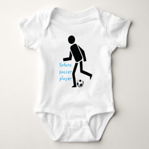 Body Para Bebê O futuro jogador de futebol e bola personalizados