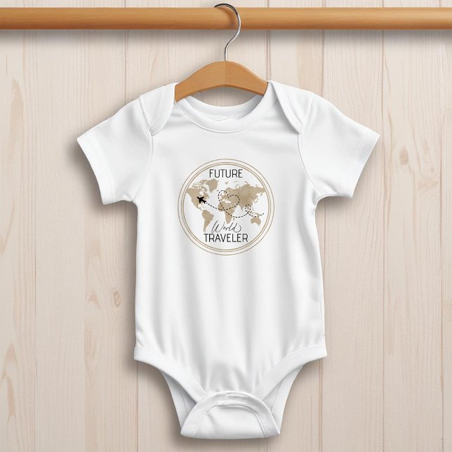 Body Para Bebê O Futuro Mundo Viajante Bebê Roupa (Future World Traveler Baby Bodysuit)