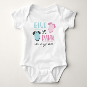 Body Para Bebê O género azul ou cor-de-rosa do bebê revela o chá