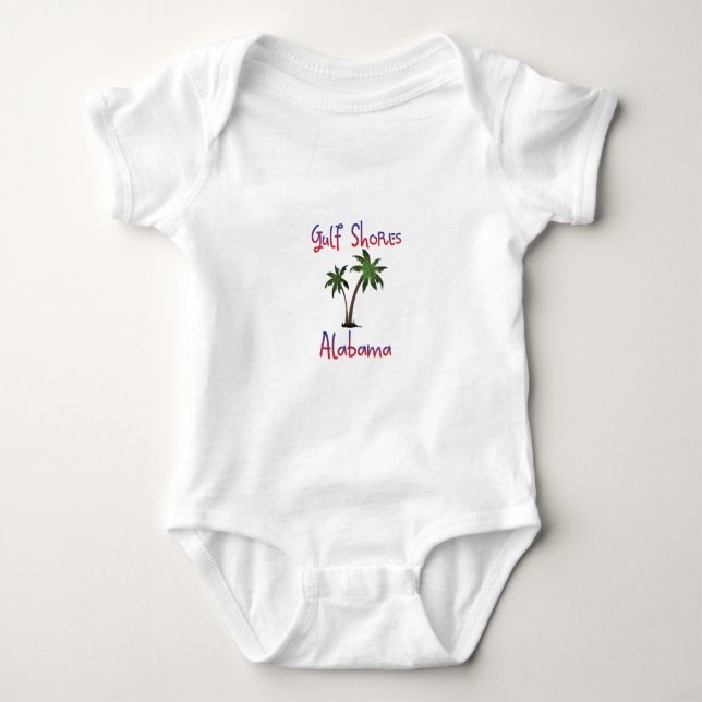 Body Para Bebê O golfo suporta Alabama (Frente)