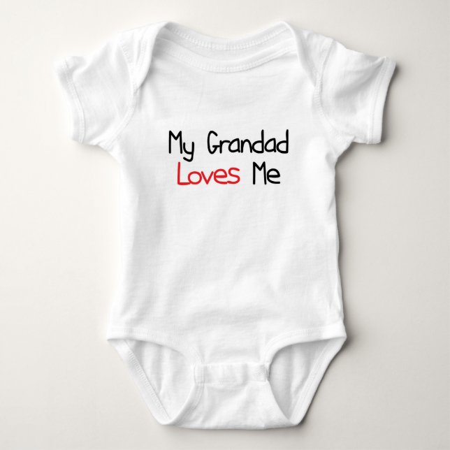 Body Para Bebê O Grandad ama-me (Frente)