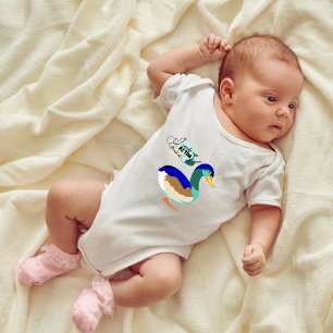 Body Para Bebê O grasnar do amanhecer: belo pato-real