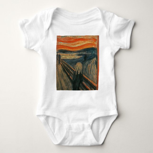 Body Para Bebê O gritar (Textured) por Edvard Munch (Frente)