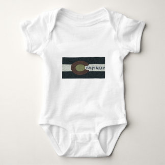 Body Para Bebê O Gulch de Galt - design combinado branco e azul