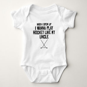 Body Para Bebê O hóquei do jogo gosta de meu tio