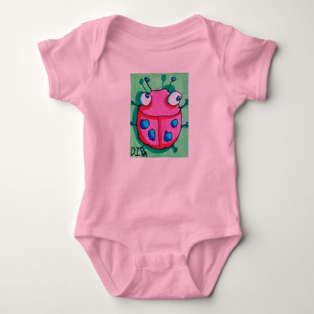 Body Para Bebê O joaninha Onsie de Dina (Frente)