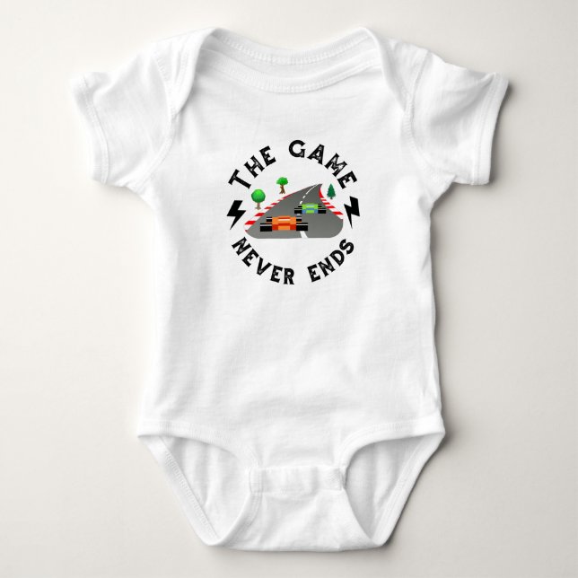 Body Para Bebê O jogo nunca acaba (Frente)