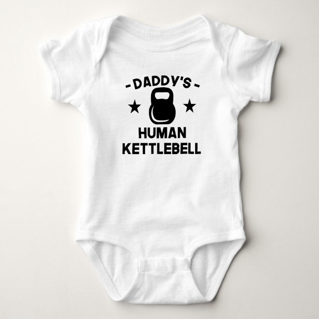 Body Para Bebê O Kettlebell humano do pai (Frente)