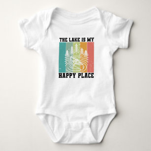 Body Para Bebê O lago é o meu feliz lugar, o lago Vintage, que a