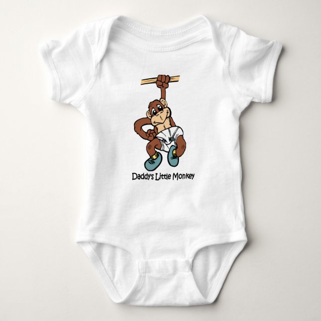 Body Para Bebê O macaco pequeno do pai (Frente)