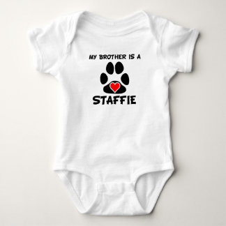 Body Para Bebê O Meu Irmão É Um Staffie