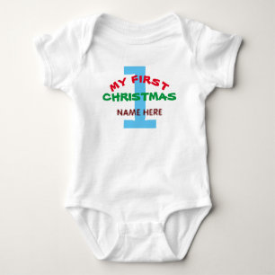 BODY PARA BEBÊ O MEU PRIMEIRO BEBÊ DE NATAL PERSONALIZADO
