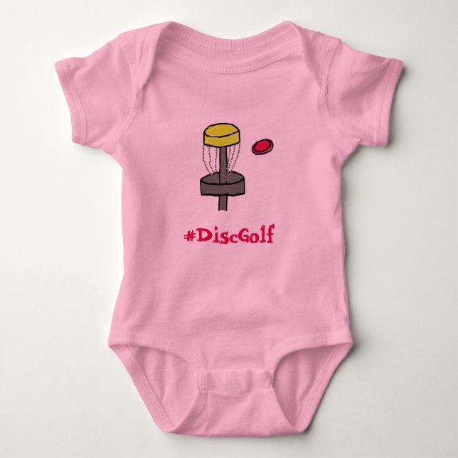 Body Para Bebê O onsie do bebé do #DiscGolf (Frente)