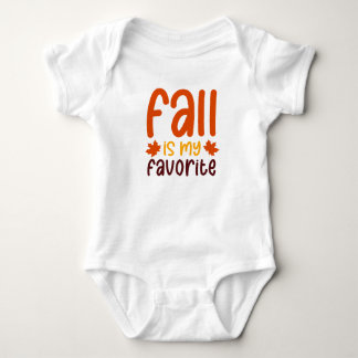 Body Para Bebê O Outono é o Meu Favorito - Design de Citação Acon