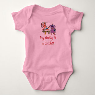 Body Para Bebê O pai é um t-shirt do bebê do carniceiro