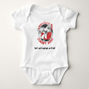 Body Para Bebê O papai noel não existe - mas eu não posso ler