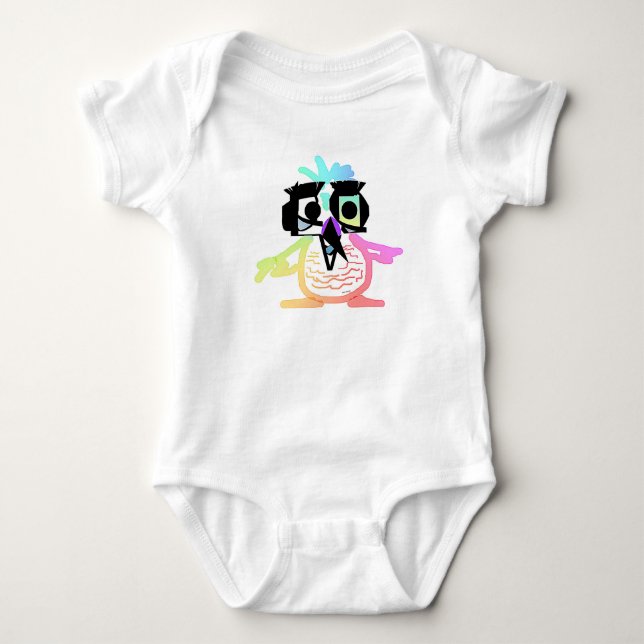 BODY PARA BEBÊ O PÁSSARO ESQUISITO (Frente)