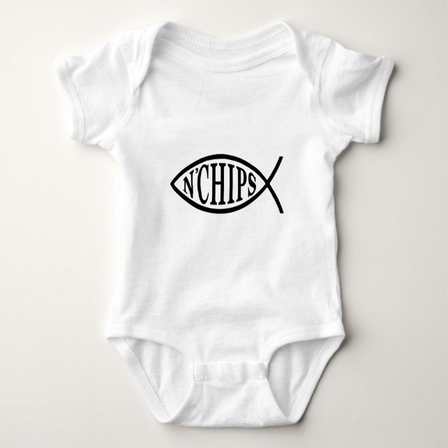 Body Para Bebê O peixe N lasca peixes (Frente)