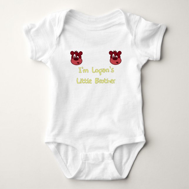 Body Para Bebê O pequeno irmão de Logan (Frente)