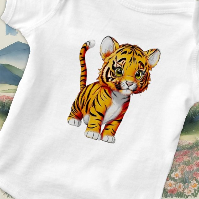 Body Para Bebê O Pequeno Tigre, Luz (Criador carregado)